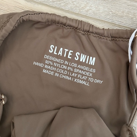 NWT Slate Swim Rain Bikini Top/Bottom in Toast XS - Picture 6 of 8